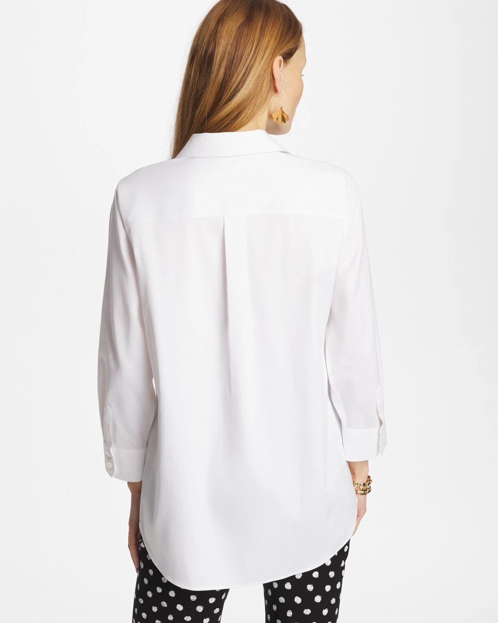 No Iron™ Stretch Splitneck Tunic