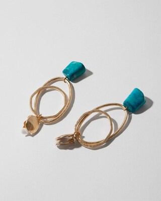 Howlite Clip-on Earrings
