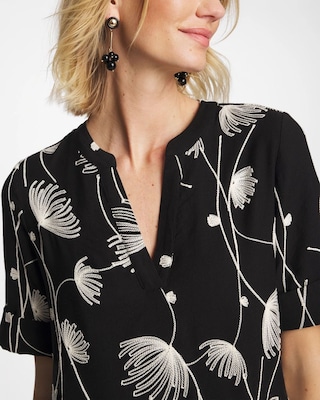 Embroidered Ginkgo Bonnie Dress click to view larger image.