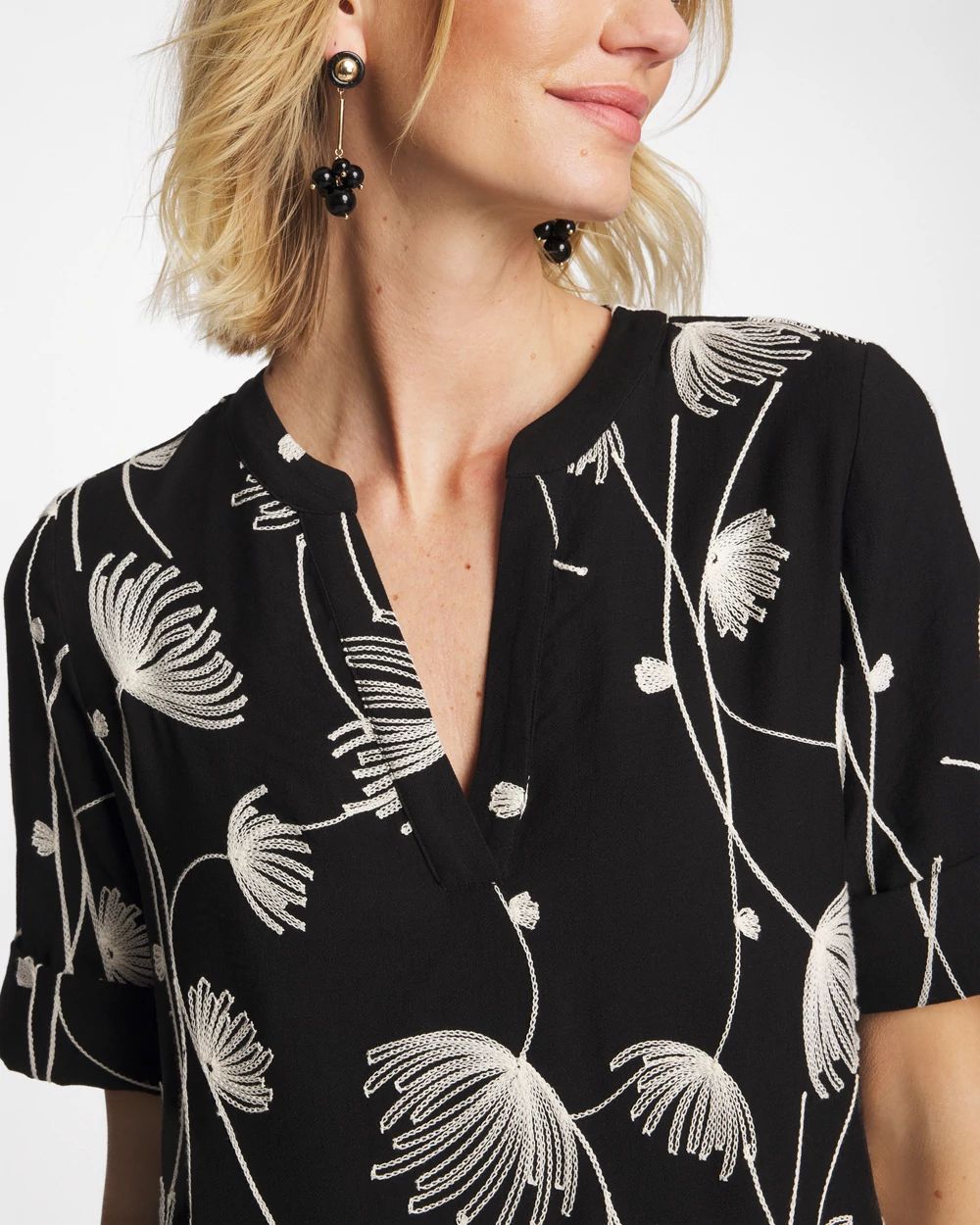 Embroidered Ginkgo Bonnie Dress