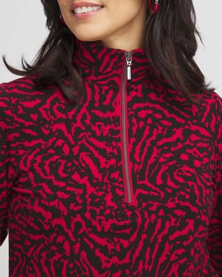 Zenergy® French Terry Half Zip Pullover Top click to view larger image.