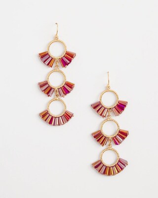 No Droop® Berry Triple Drop Earrings
