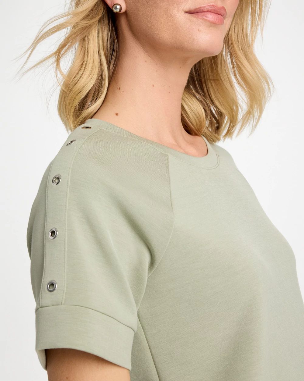 Zenergy® Soft Short-Sleeve Grommet Top click to view larger image.