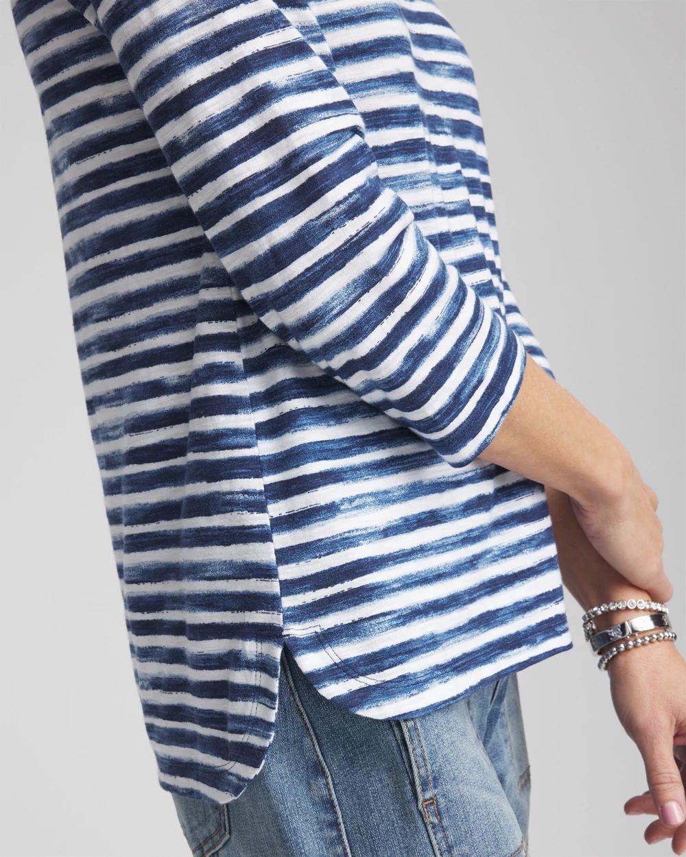 Slub Scoop Neck Tee