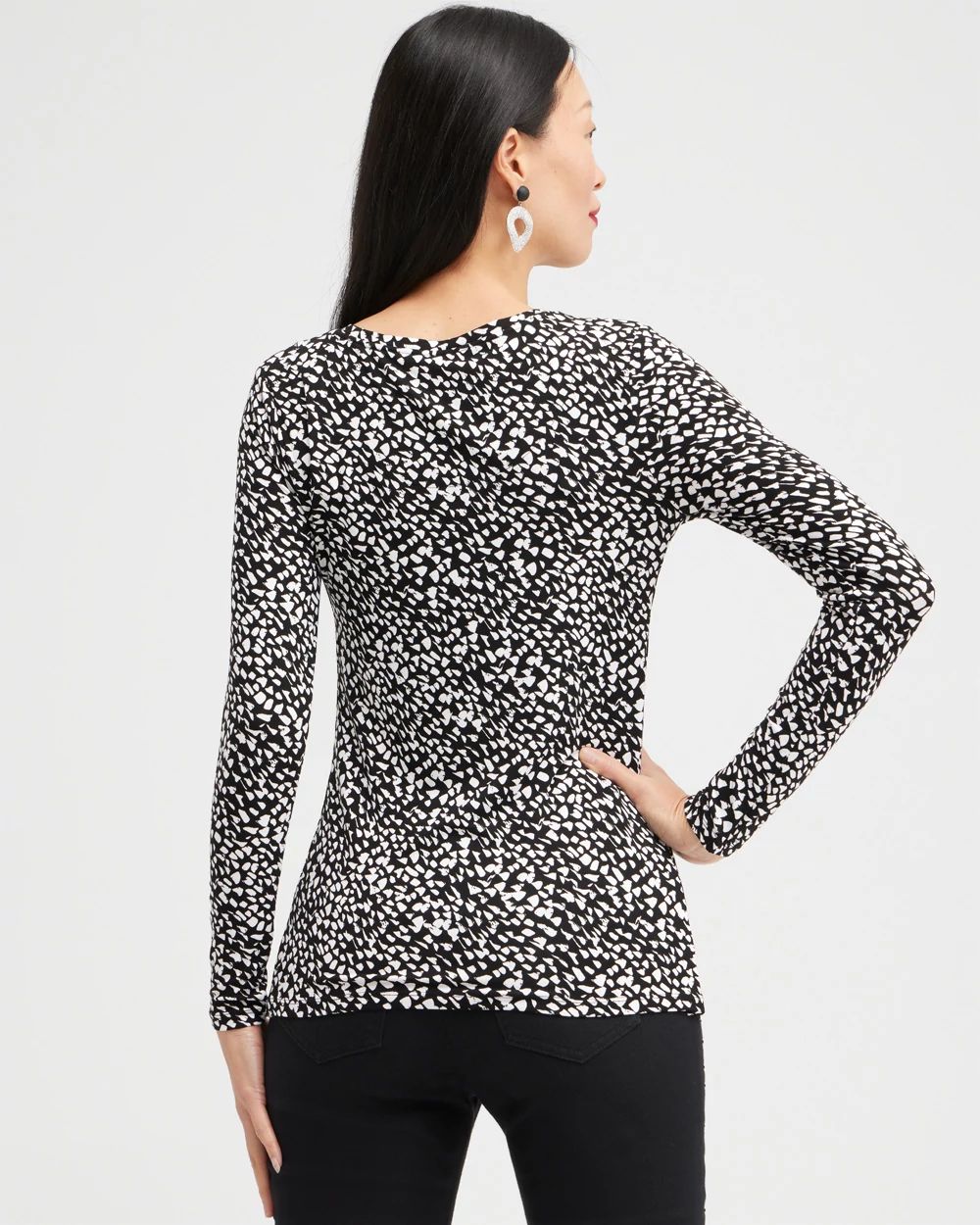 Touch of Cool White Dot Layering Tee