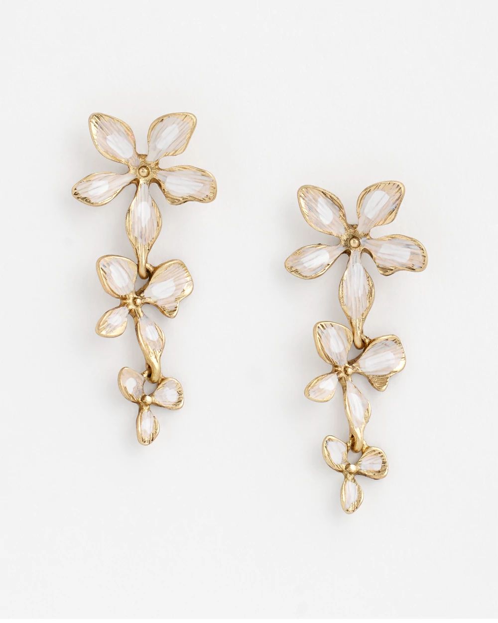 No Droop™ Neutral Flower Drop Earrings