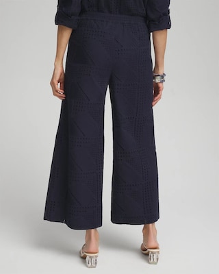 Geo Eyelet Soft Cropped Pants click to view larger image.