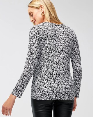 Touch of Cool Leopard Ikat Layering Tee