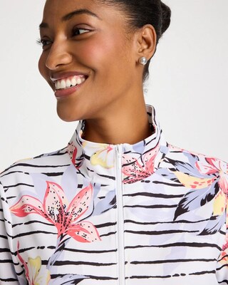 Zenergy® UPF Lily Print Half Zip click to view larger image.