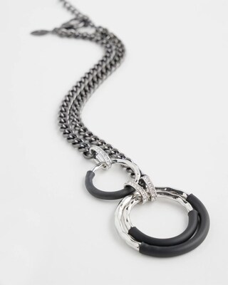 Pavé Detail Pendant Necklace