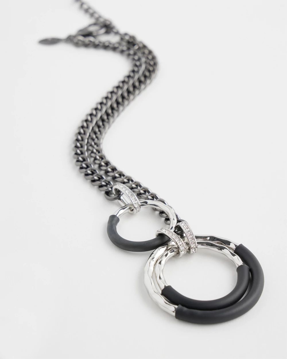 Pavé Detail Pendant Necklace