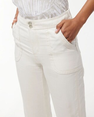 Linen Blend Rolled Hem Crops