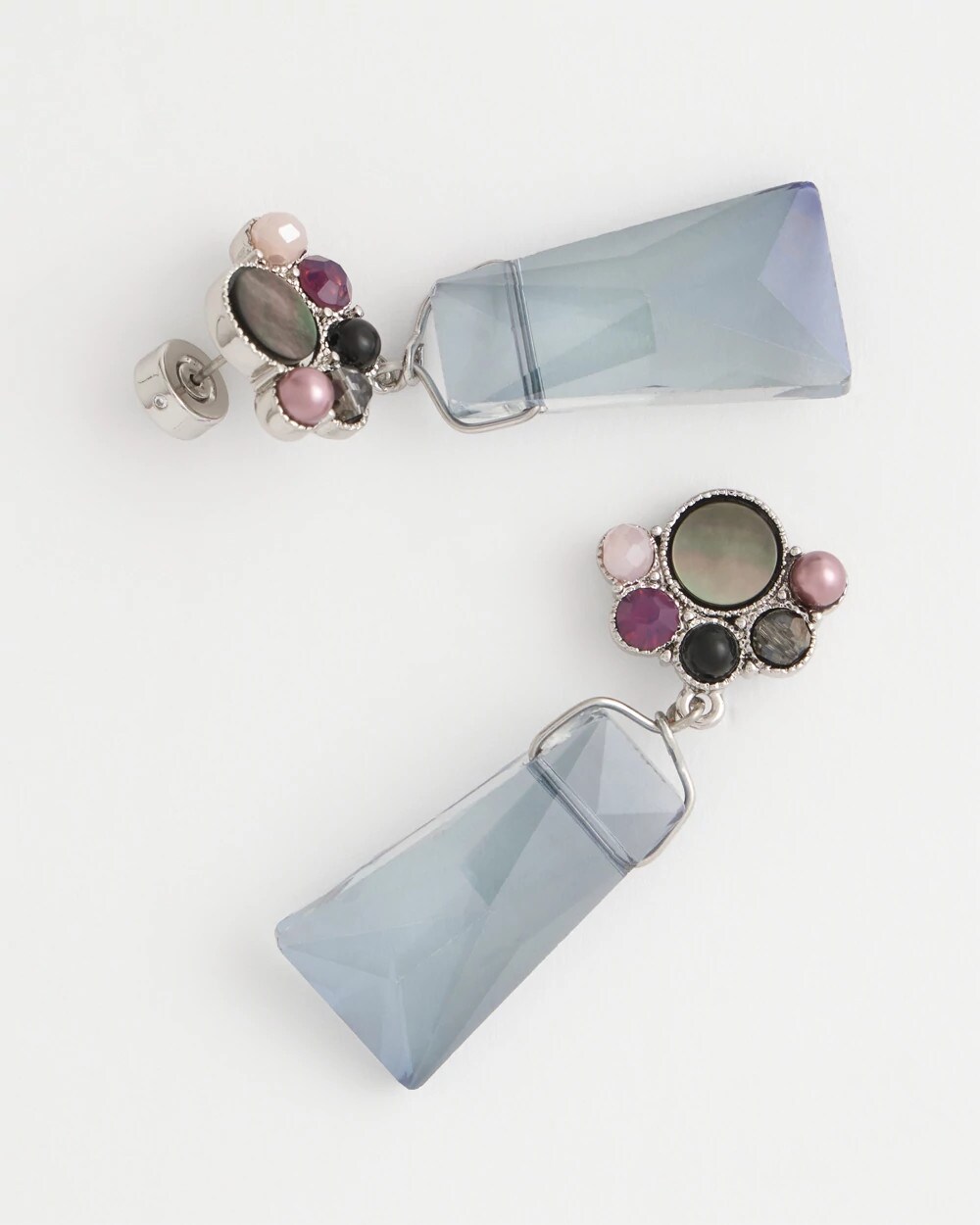 Multi Faceted Drop Earrings