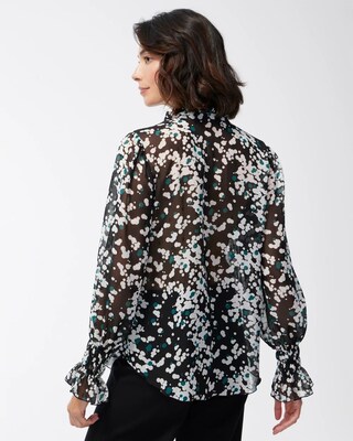 Dot Print Jacquard Shirt