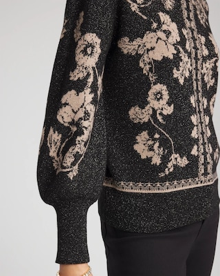 Bryne Jacquard Mockneck Pullover click to view larger image.