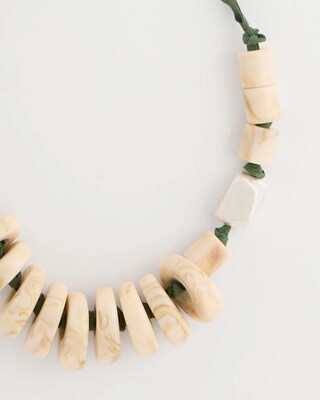 Neutral Resin Green Cord Necklace click to view larger image.