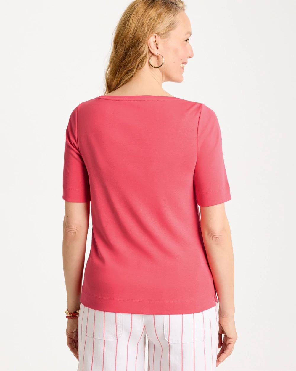 Pima Elbow Sleeve Tee click to view larger image.