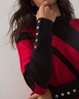 Mock Neck Sweater Poncho