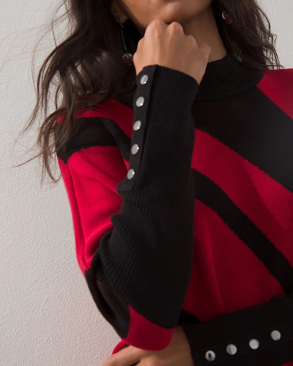 Mock Neck Sweater Poncho