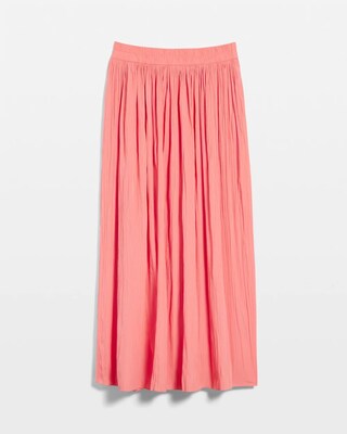 Pull-on Pleated Maxi Skirt click to view larger image.
