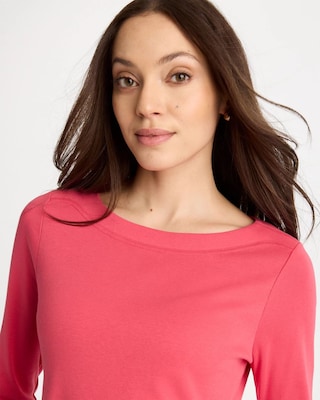 Pima 3/4 Sleeve Tee click to view larger image.