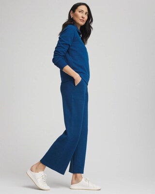 Zenergy® Beach Slub Cropped Pants click to view larger image.