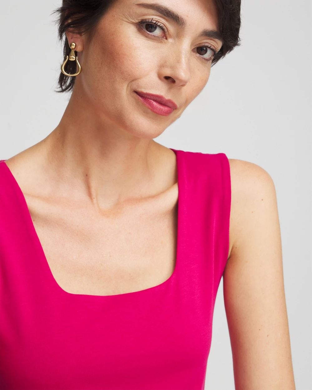 Contour Cotton™ Square Neck Tank click to view larger image.