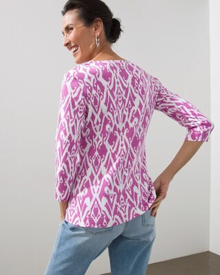 Ikat Pima V-Neck Tee