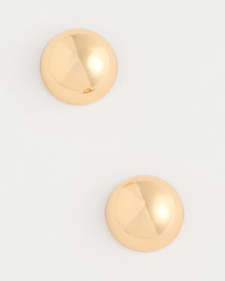 Mini Goldtone Sphere Stud Earrings