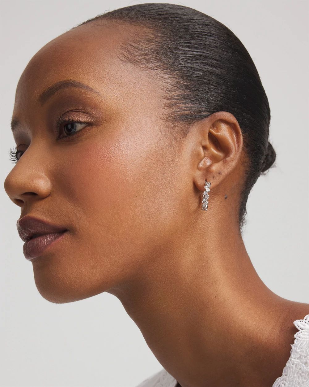 No Droop® Silvertone Hoop Earrings