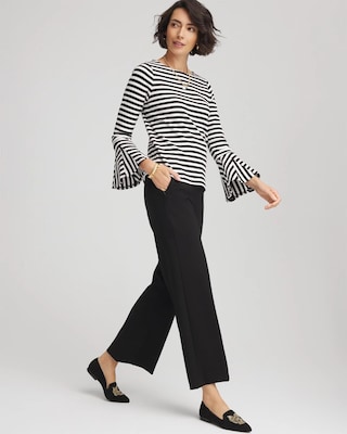 Juliet Slim Wide-Leg Cropped Pants click to view larger image.