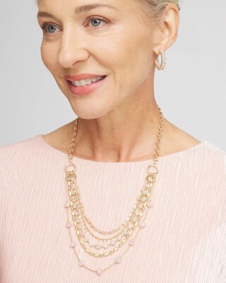 Blush Multistrand Necklace