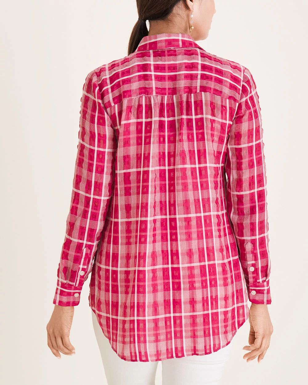 Seersucker Plaid Easy Shirt