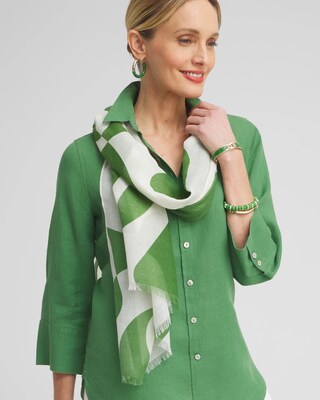 Modern Print Oblong Scarf