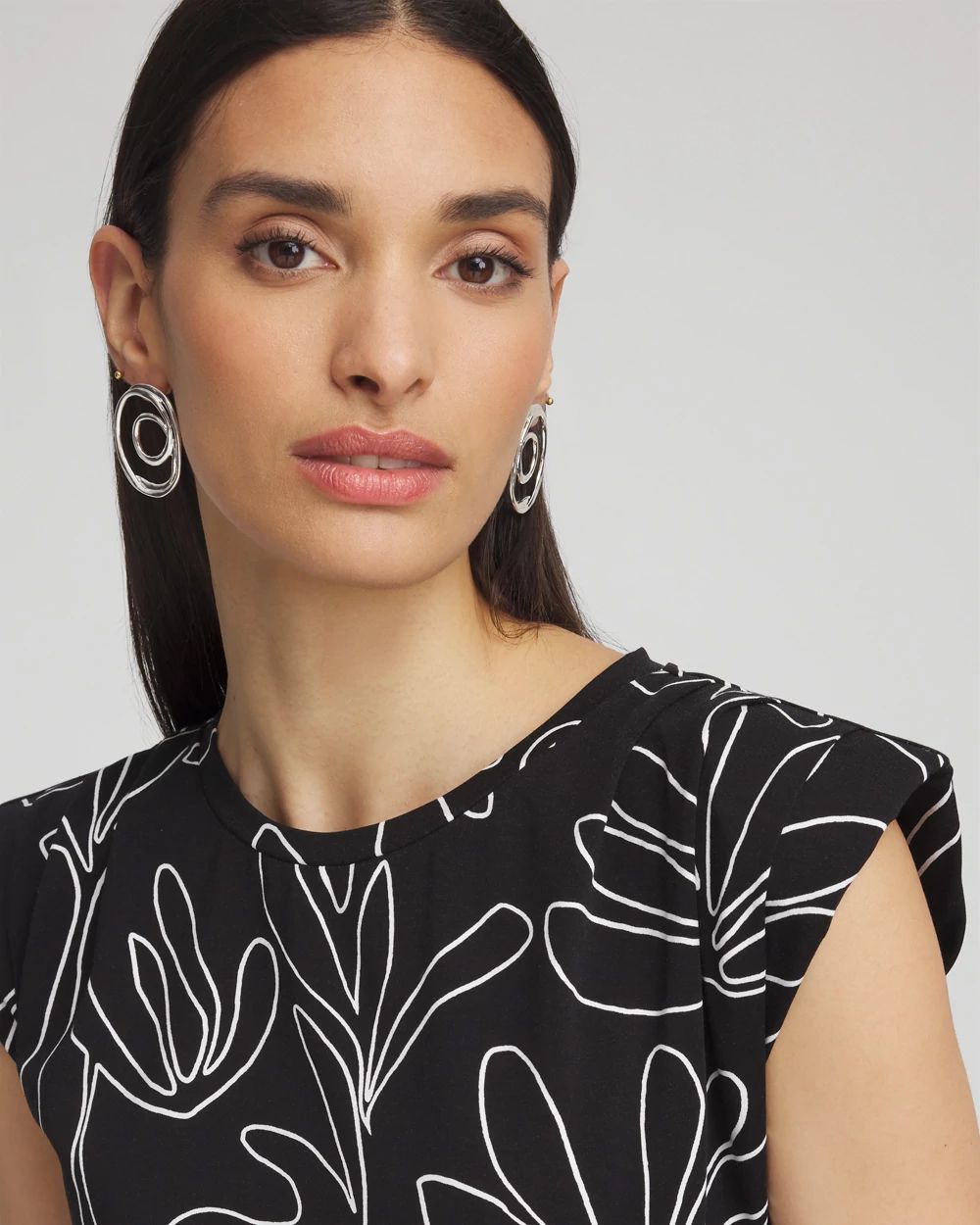 Silver Tone Round Earrings