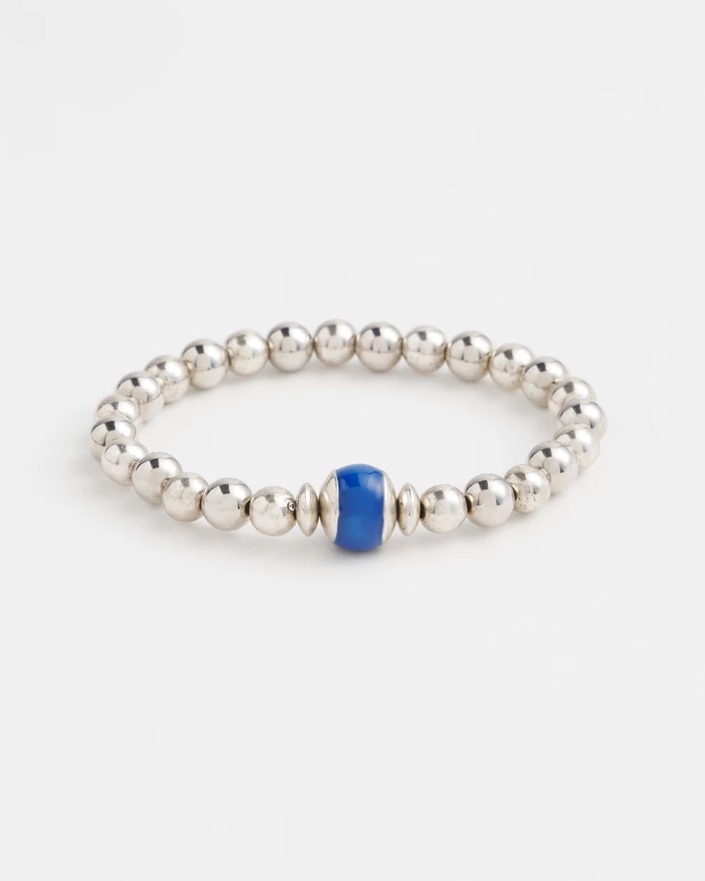 Blue Hero Beaded Stretch Bracelet