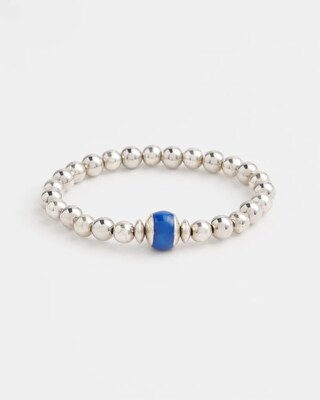 Blue Hero Beaded Stretch Bracelet