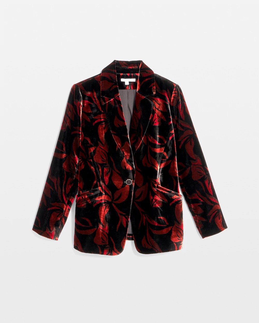 Velvet Printed Blazer