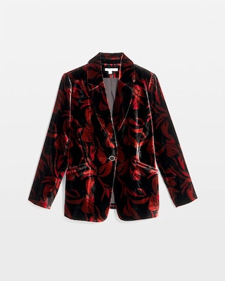 Velvet Printed Blazer click to view larger image.