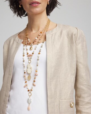 Convertible Multi-Strand Genuine Crystals Necklace click to view larger image.