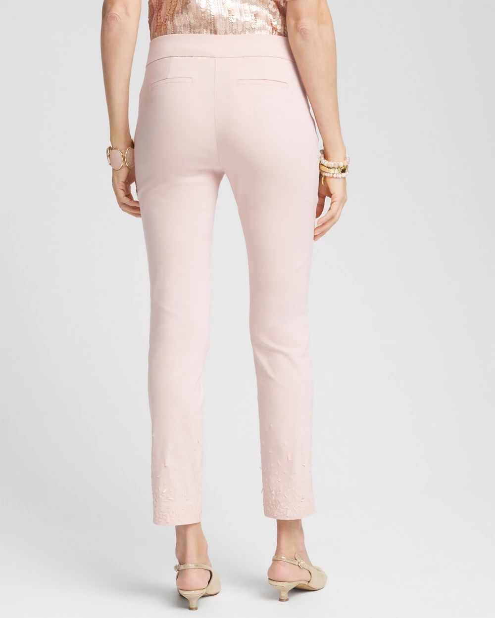 Brigitte Sequined Slim Ankle Pants click to view larger image.