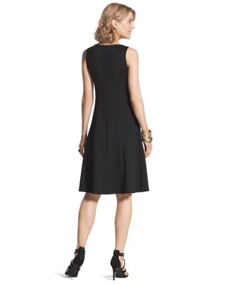 Embellished Sleeveless Black Dress