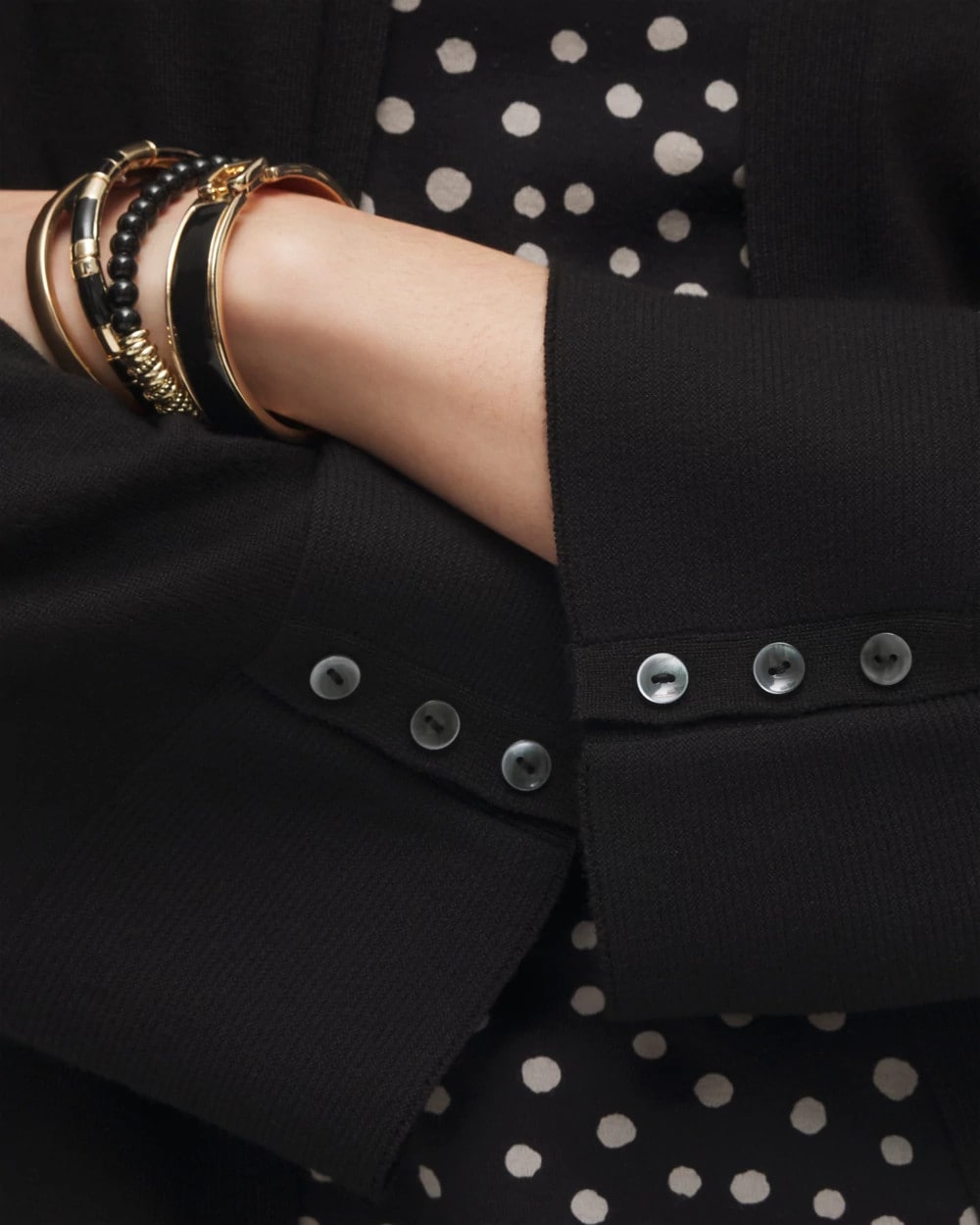 Spun Rayon Flare Sleeve Cardigan