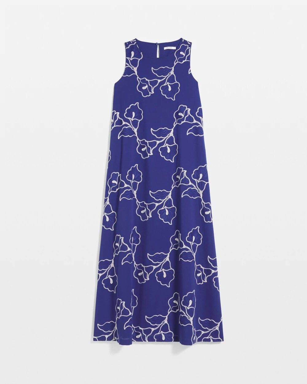 Embroidered Sleeveless Maxi Dress