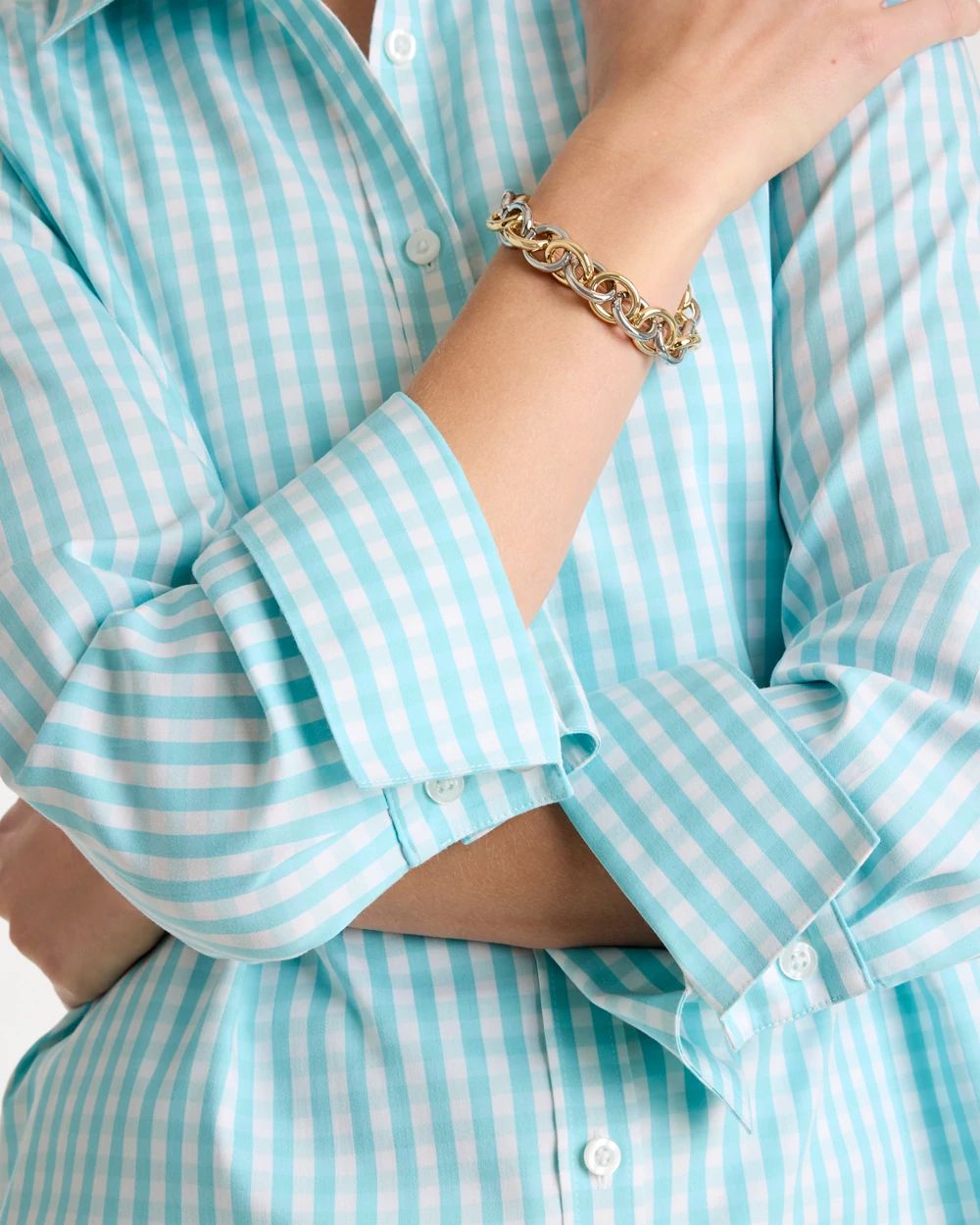 No Iron Stretch Gingham Shirt