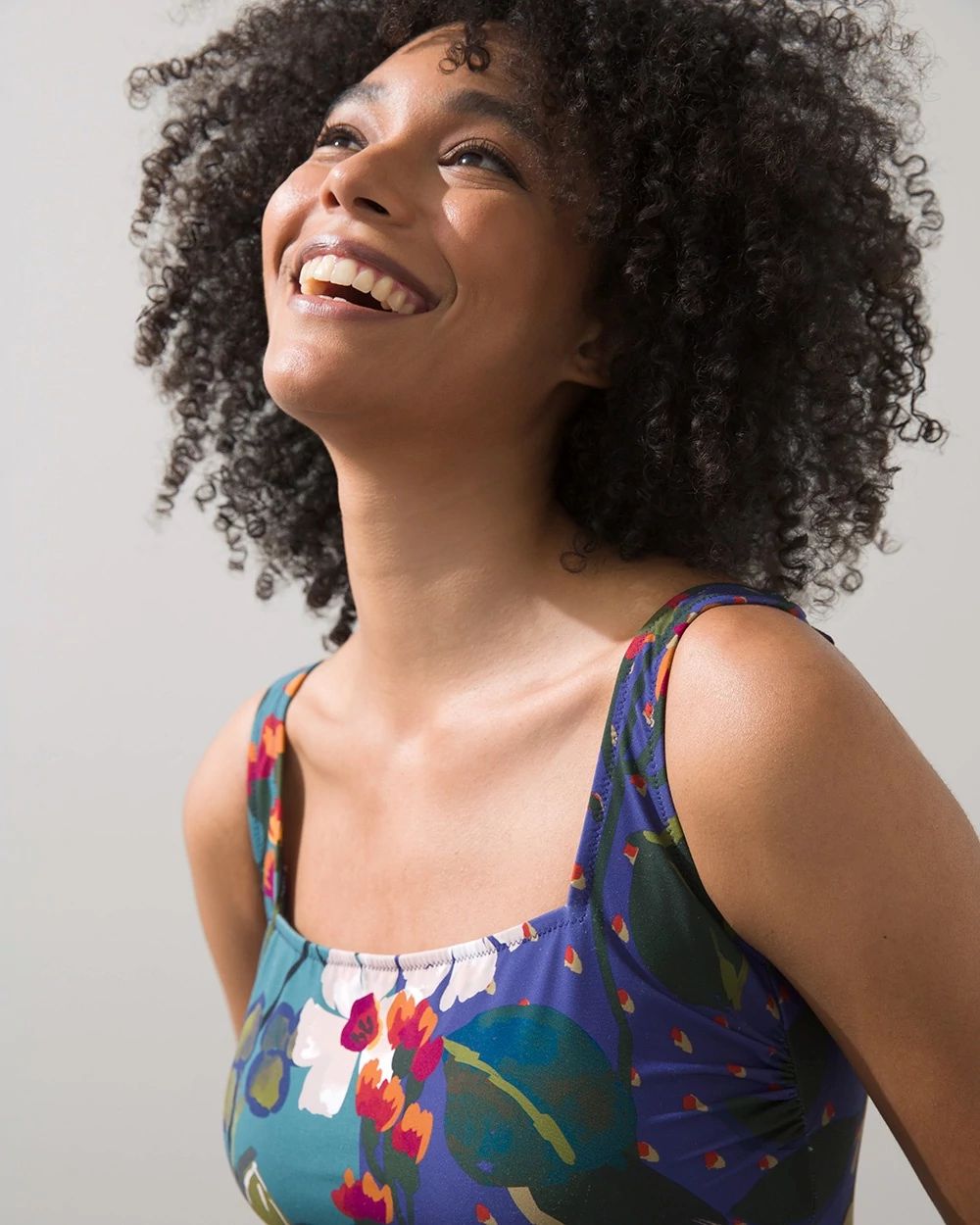 Gottex Floral Square Neck Swimsuit