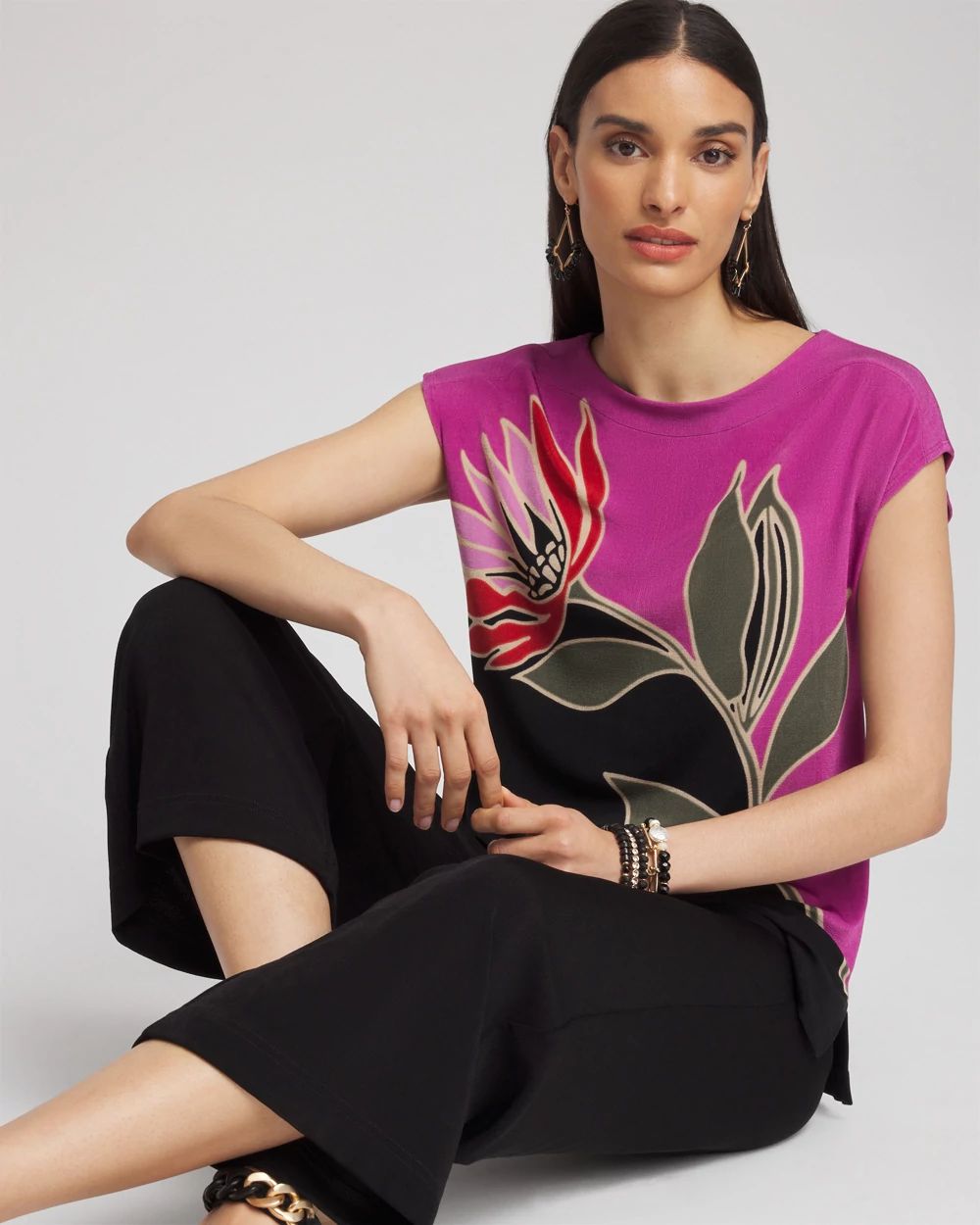 Travelers™ Placed Floral Tunic