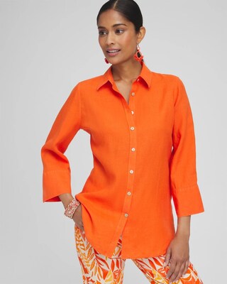 No Iron™ Linen 3/4 Sleeve Shirt