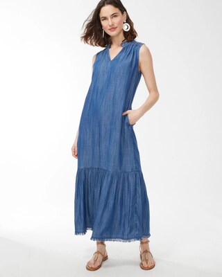 Petite Tencel Modern Peasant Dress