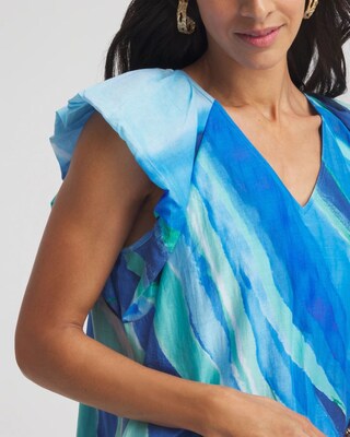 Cotton-Silk Voile Popover Dress click to view larger image.